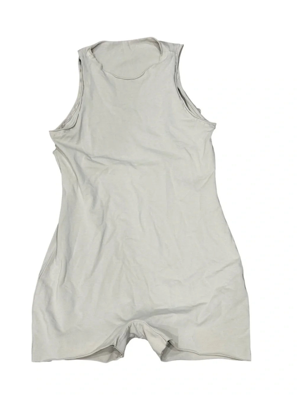 ✨ SKIMS Raw Edge Onesie Stone NWT Size L Neutral Minimal Lounge‎ Bodysuit